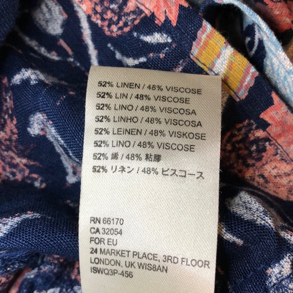 Free People linen blend top with tie - Picture 5 of 12